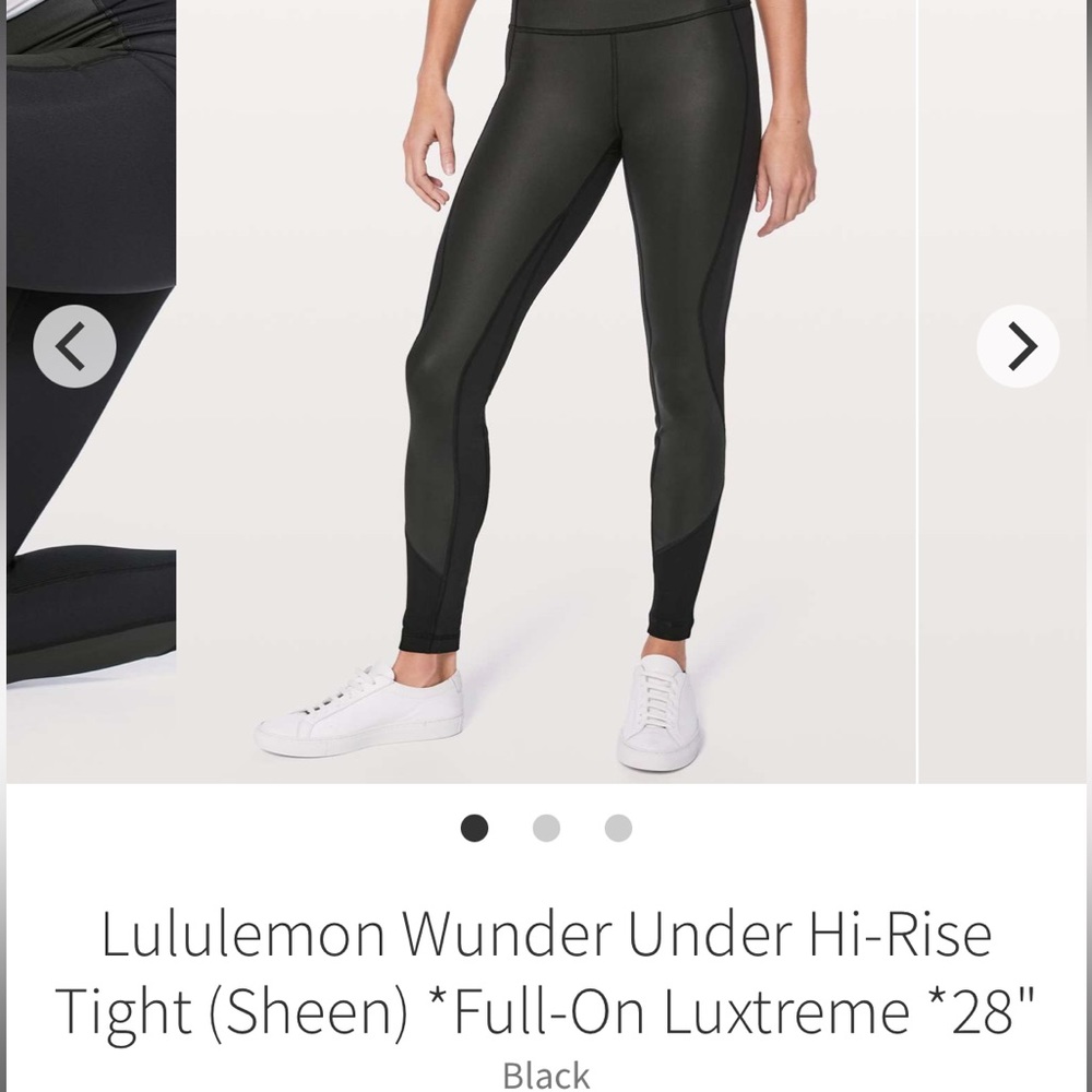 Lululemon black faux leather leggings